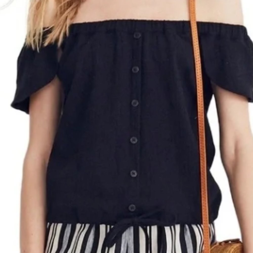 MADEWELL | Texture & Thread Off-the-Shoulder Top Shirt | Size Small